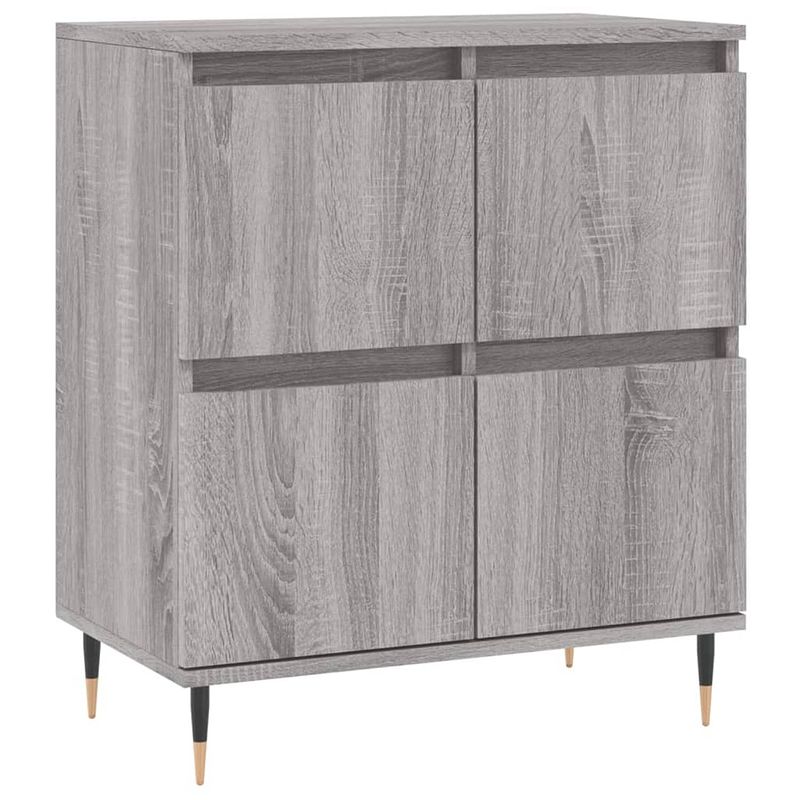 Foto van Vidaxl dressoir 60x30x75 cm bewerkt hout grijs sonoma eikenkleurig