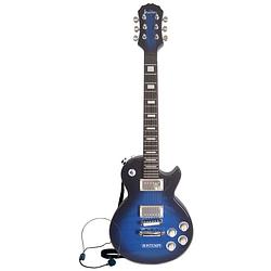 Foto van Bontempi draadloze elektrische gitaar junior blauw/zwart 3-delig