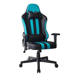 Foto van Gamestoel bureaustoel thomas - racing gaming stijl - recht zitvlak - 129 - 138 cm hoog