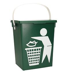 Foto van Afsluitbare vuilnisbak/afvalbak voor gft/organisch afval 5 liter - prullenbakken