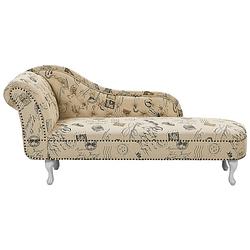 Foto van Beliani nimes - chaise longue-beige-polyester