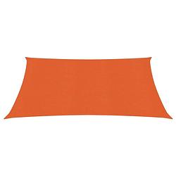 Foto van The living store schaduwdoek - oranje hdpe - 3.6 x 3.6 m - uv-bestendig