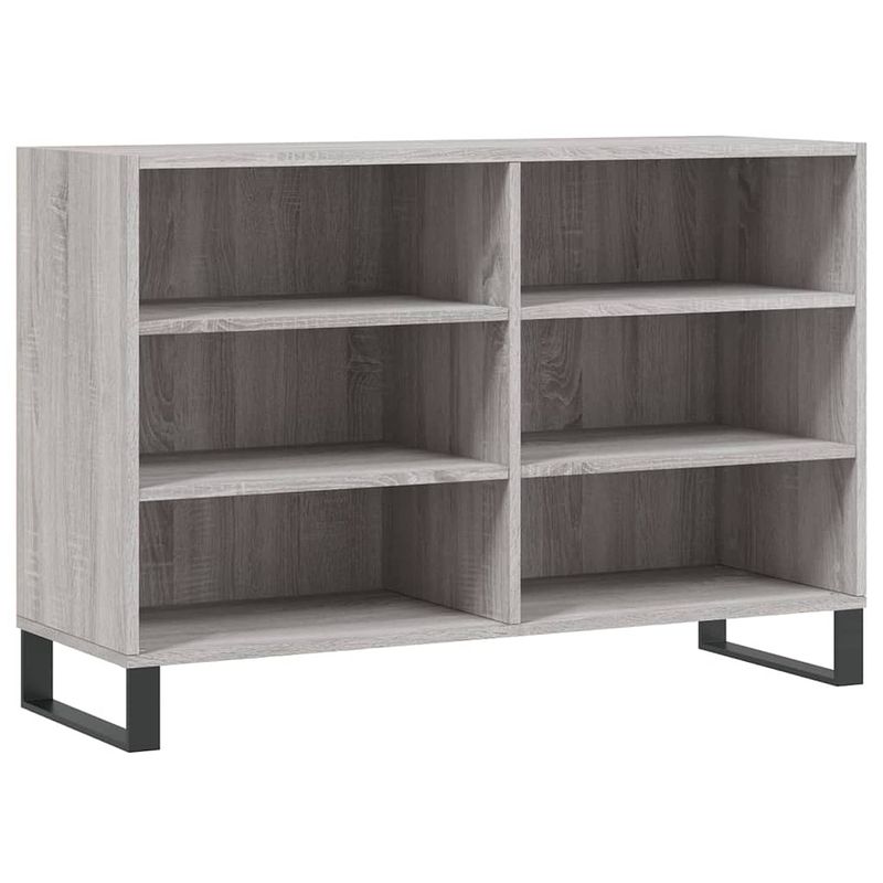 Foto van Vidaxl dressoir 103,5x35x70 cm bewerkt hout grijs sonoma eikenkleurig