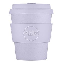 Foto van Ecoffee cup glittertind pla - koffiebeker to go 250 ml - lila siliconen