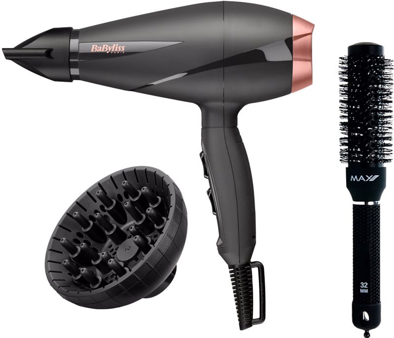 Foto van Babyliss smooth pro 2100 6709de + max pro ceramic radial brush - 32 mm