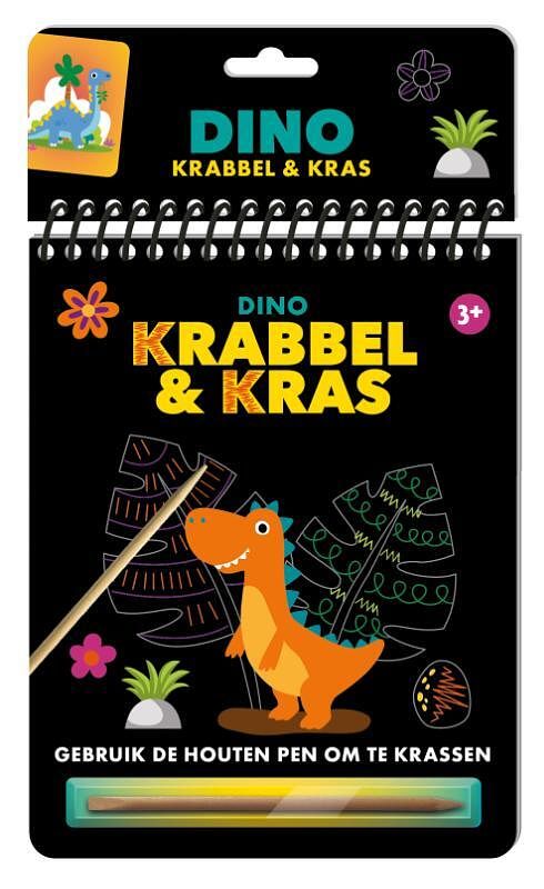 Foto van Krabbel & kras - dino - hardcover (9789464326482)