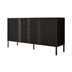 Foto van Meubella dressoir kaylan - zwart - 155 cm