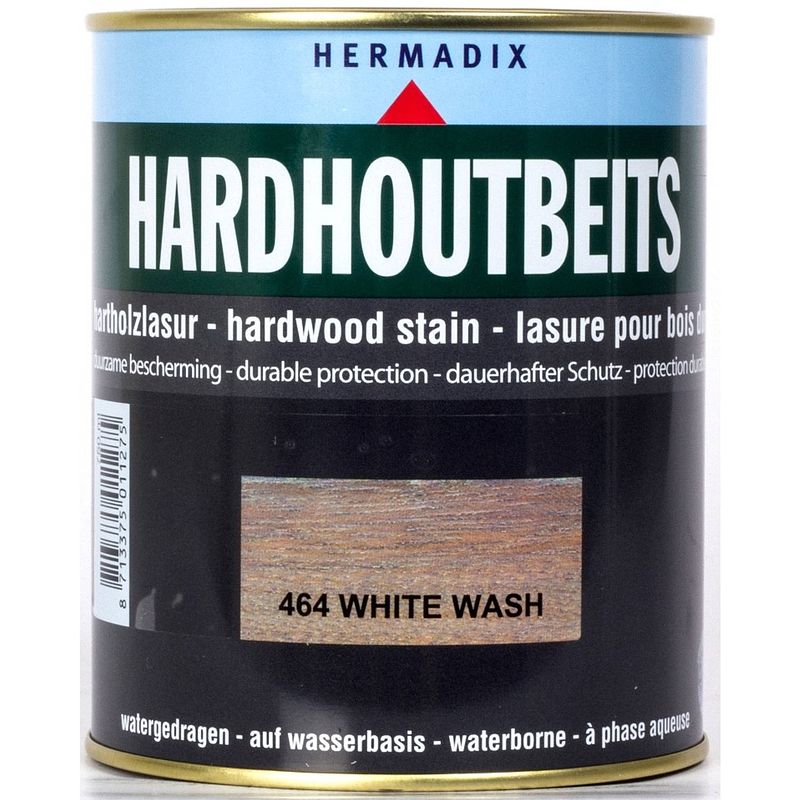 Foto van Hermadix - hardhoutbeits 464 white wash 750 ml