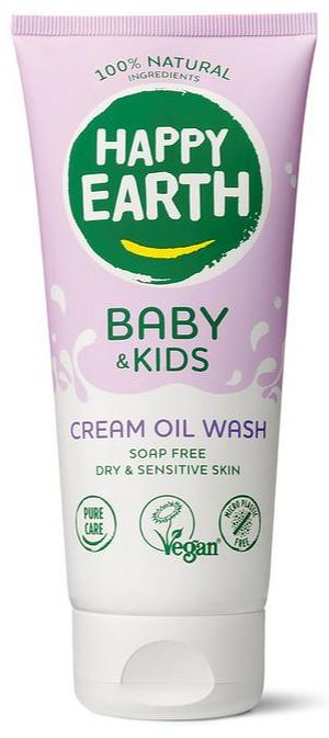 Foto van Happy earth baby & kids cream oil wash