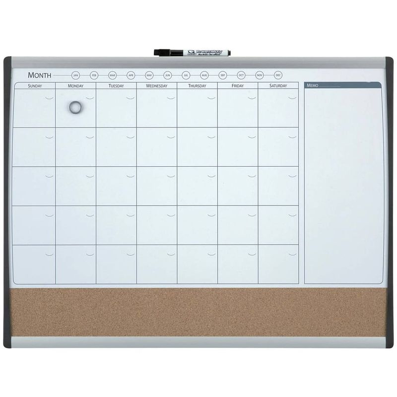 Foto van Nobo combibord met maandplanner magnetisch 58,5x43 cm