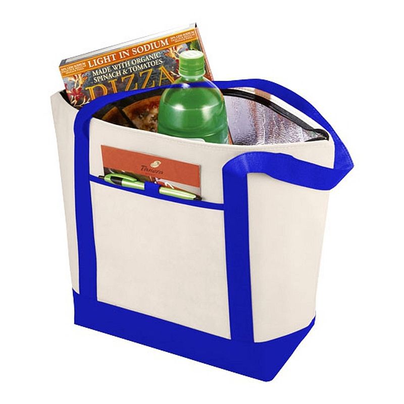 Foto van Strandtas met koelvak blauw 22,5 liter - koeltas