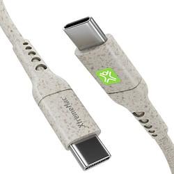 Foto van Xtrememac eco line usb c naar usb c kabel 1m kunststof crème