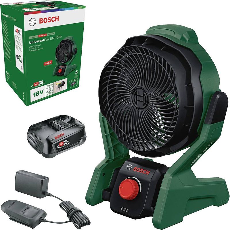 Foto van Bosch home and garden universalfan 18v-1000 accuventilator