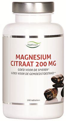 Foto van Nutrivian magnesium citraat 200mg tabletten 100st