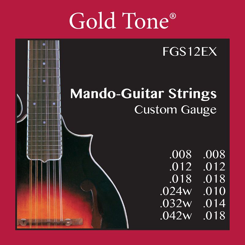 Foto van Gold tone ffs12ex mando-guitar f-style strings snarenset