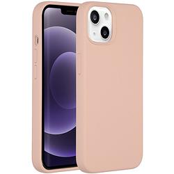 Foto van Accezz liquid silicone backcover met magsafe iphone 13 telefoonhoesje roze