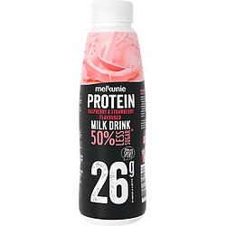 Foto van Melkunie protein raspberry & strawberry flavoured milk drink 482ml bij jumbo