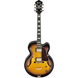 Foto van Ibanez artcore expressionist af95fm antique yellow sunburst semi-akoestische gitaar