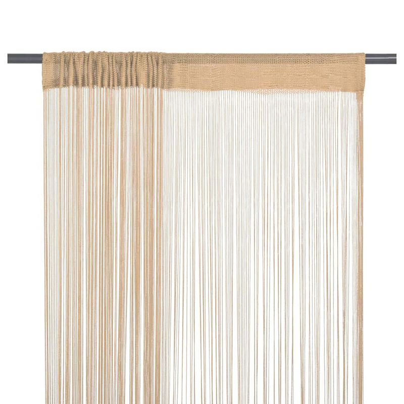 Foto van Vidaxl draadgordijnen 100x250 cm beige 2 st