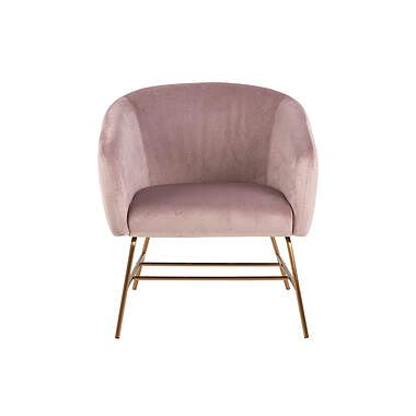 Foto van Fauteuil belfast - fluweel - roze - leen bakker