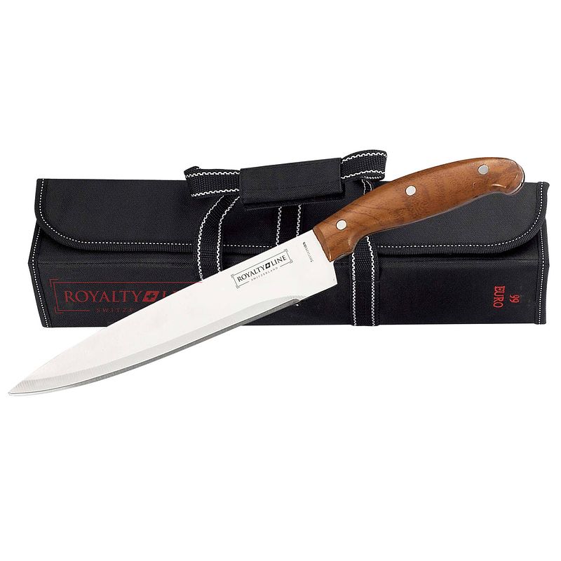 Foto van Royalty line rl-k9c: 9-delige kitchen knife set met lederen etui