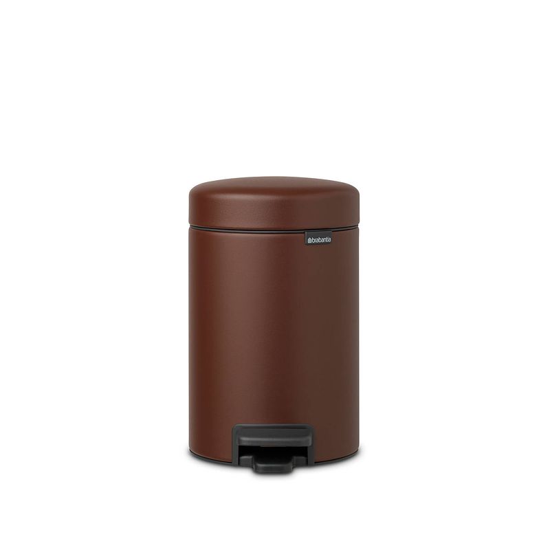 Foto van Brabantia newicon pedaalemmer 3 liter met kunststof binnenemmer - mineral cosy brown