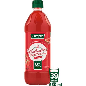 Foto van Slimpie watermeloen aardbei smaak siroop 650ml bij jumbo