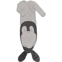 Foto van Snoozebaby pyjama pinguïn junior katoen grijs mt 3-6 maanden