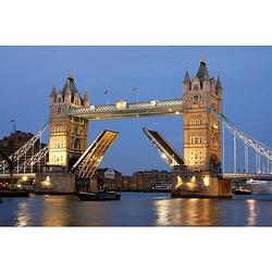 Foto van Dimex tower bridge night vlies fotobehang 375x250cm 5-banen