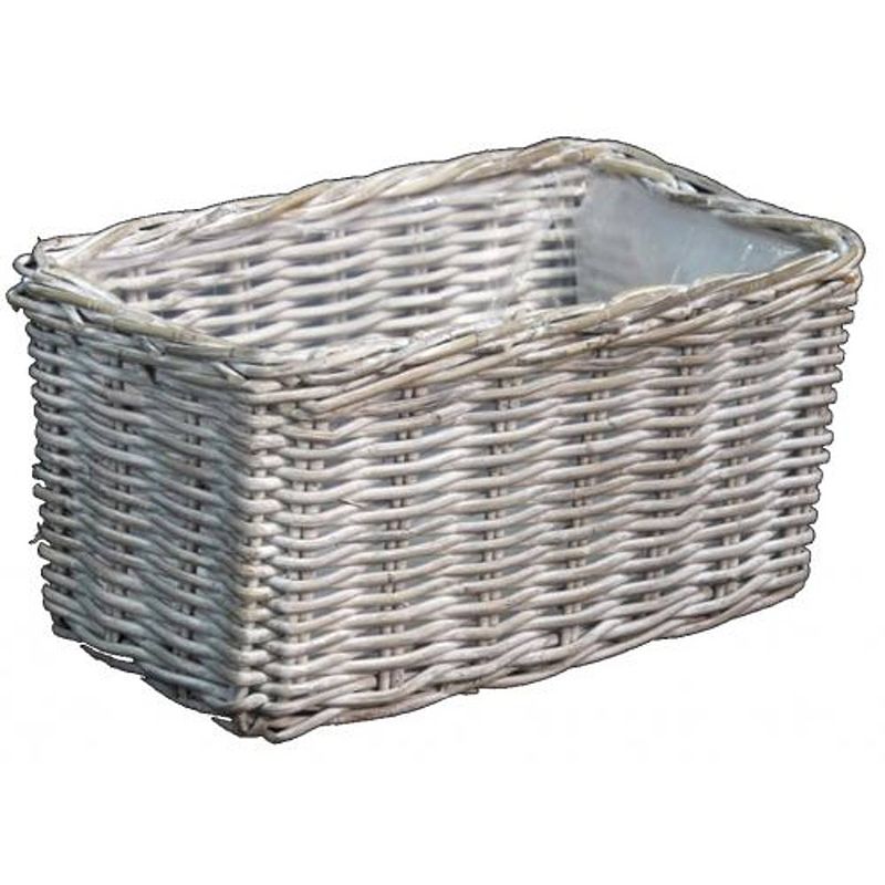 Foto van Van der leeden - planter rattan white