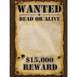 Foto van Most wanted reward poster - feestposters