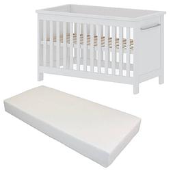 Foto van Cabino baby bed met matras noël wit 60 x 120 cm