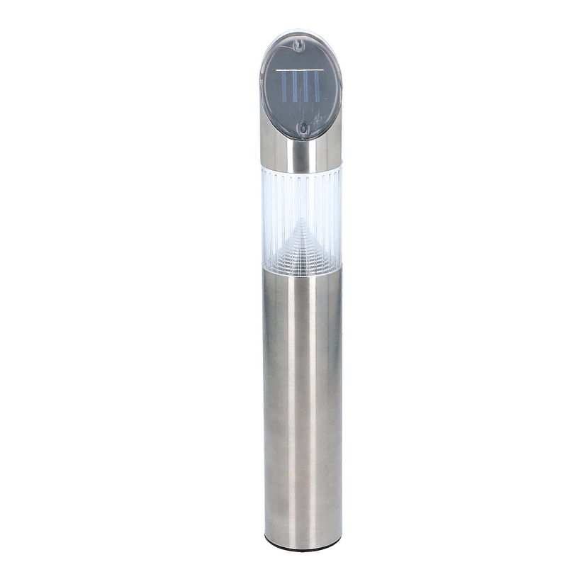 Foto van Grundig solarlamp led 53,5 cm rvs zilver 3 stuks