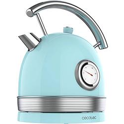 Foto van Cecotec retro waterkoker - thermosense - 1,8 liter - temperatuurmeter - 2200 watt - blauw