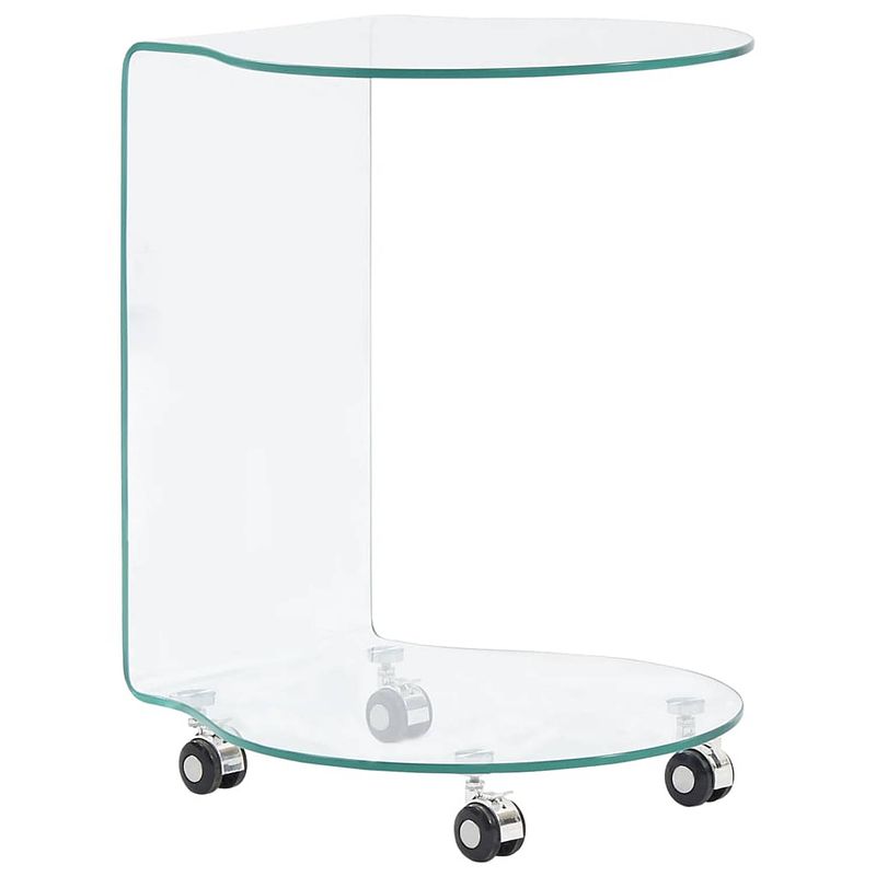 Foto van Vidaxl salontafel 45x40x58 cm gehard glas