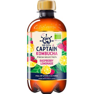 Foto van The gutsy captain kombucha raspberry lemonade 400 ml bij jumbo