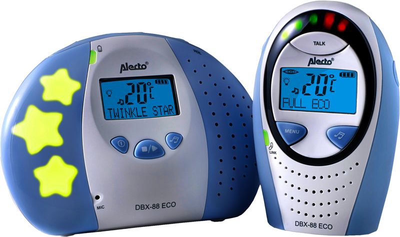 Foto van Full eco dect babyfoon alecto dbx-88 eco blauw