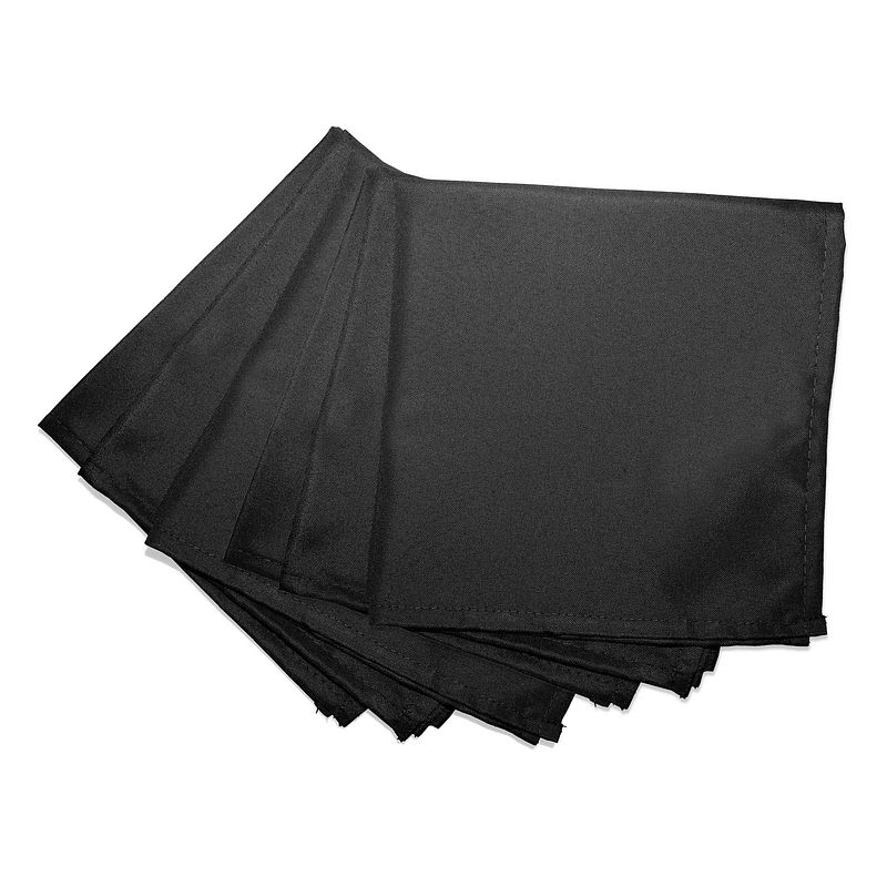 Foto van Wicotex-servetten polyester 40x40cm zwart 6 stuks