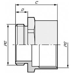 Foto van Lapp skindicht zs pg 36 wartel verlening pg36 pg36 polyethyleen messing 10 stuk(s)