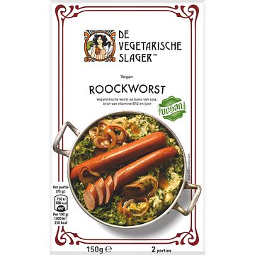 Foto van De vegetarische slager roockworst vegan 150g bij jumbo