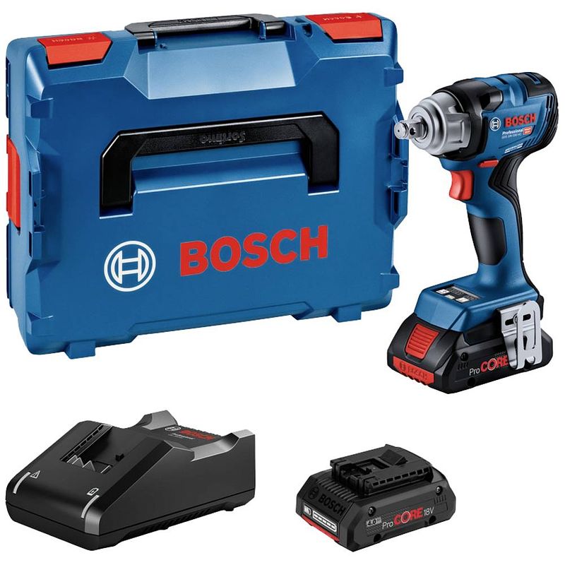 Foto van Bosch professional gds 18v-330 hc 06019l5002 accu-draaislagmoeraanzetter 18 v li-ion incl. 2 accus, incl. lader, incl. koffer