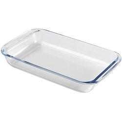 Foto van Chef traiteur ovenschaal van borosilicaat glas - rechthoek - 2.2 liter - 35 x 20 x 5 cm - ovenschalen