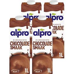 Foto van Alpro sojadrink chocolade smaak houdbaar 4 x 1l bij jumbo
