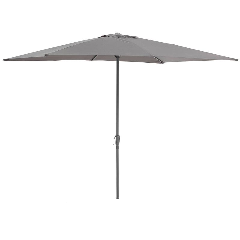 Foto van Acaza rechthoekige stokparasol in aluminium - parasol 200 x 300 cm - grijs