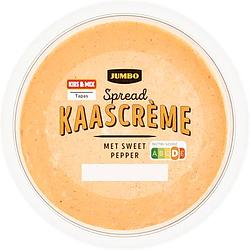 Foto van Jumbo kaascreme sweet peper 150g aanbieding bij jumbo | 3 voor 6.00