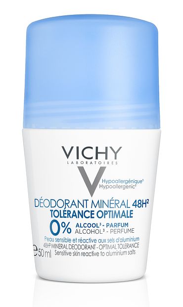 Foto van Vichy deodorant mineraal roller 48u voor een gevoelige huid