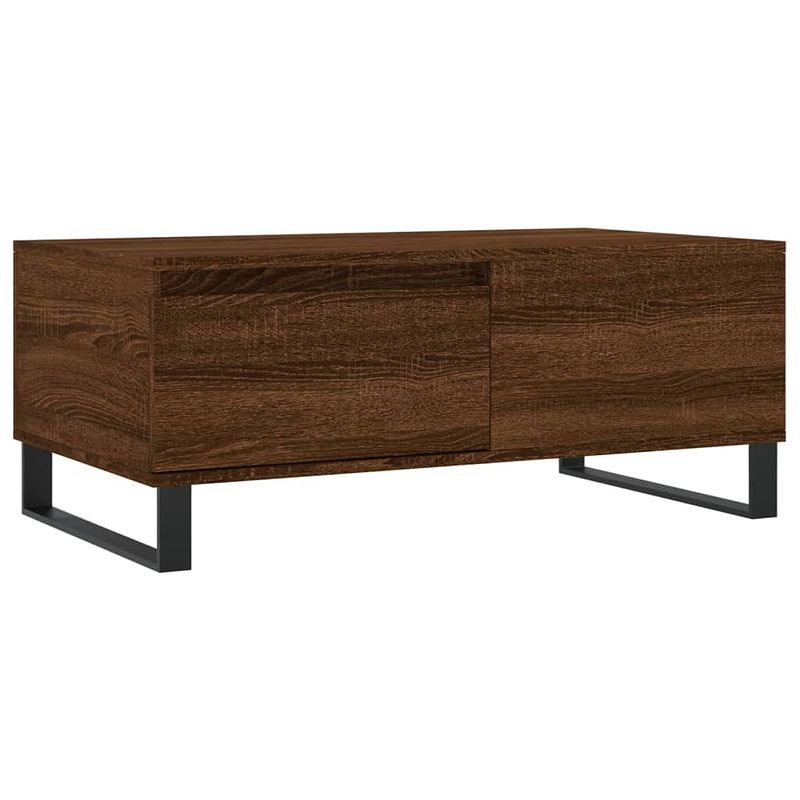 Foto van Vidaxl salontafel 90x50x36,5 cm bewerkt hout bruineikenkleurig