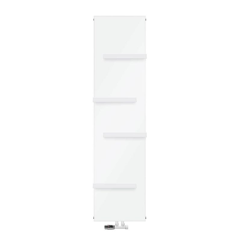 Foto van Badkamerradiator 1800x452 mm wit met wandaansluitset ml-design