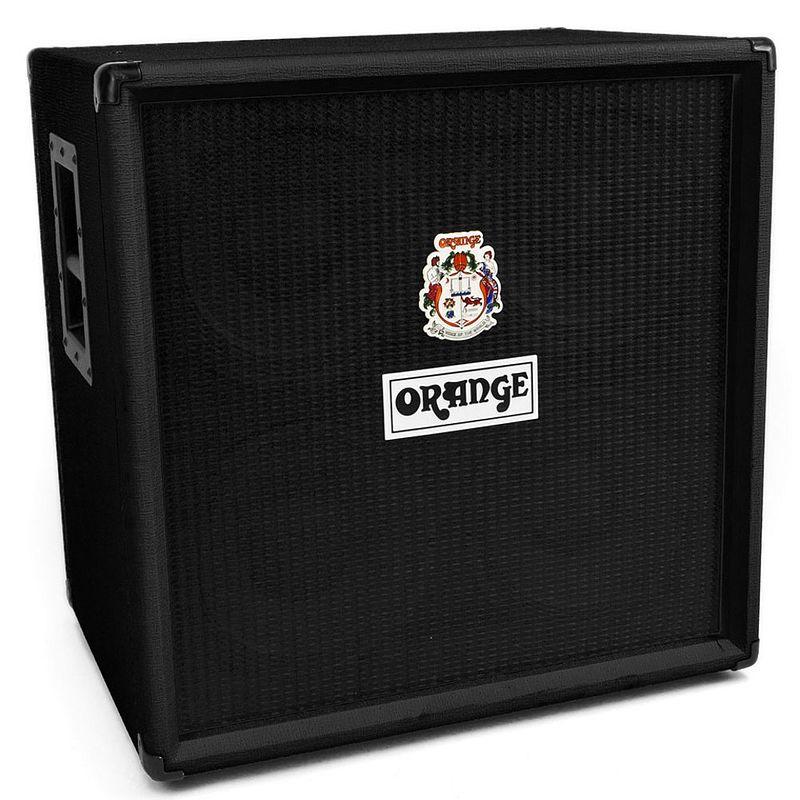 Foto van Orange obc410 blk 4x10 inch 600 watt basgitaar speakerkast zwart