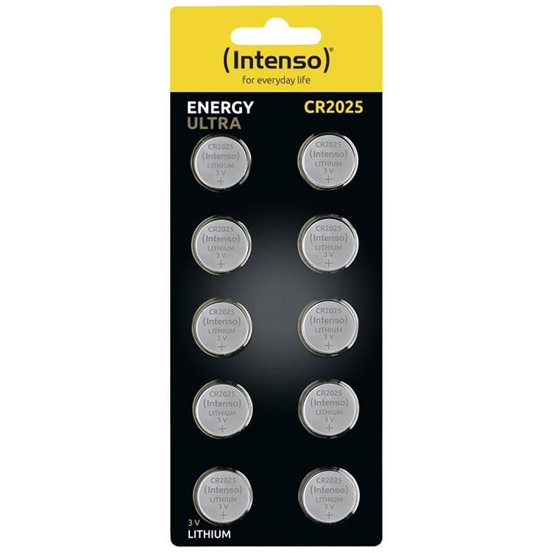 Foto van Cr2025 knoopcel lithium 3 v 160 mah intenso energy ultra 10 stuk(s)